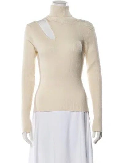 Pre-owned Petite Studio Nyc Alia Turtleneck Sweater Turtleneck Sweater In Neutral