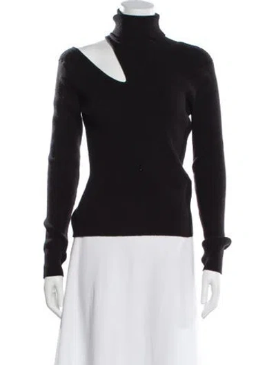 Pre-owned Petite Studio Nyc Alia Turtleneck Turtleneck Sweater In Black