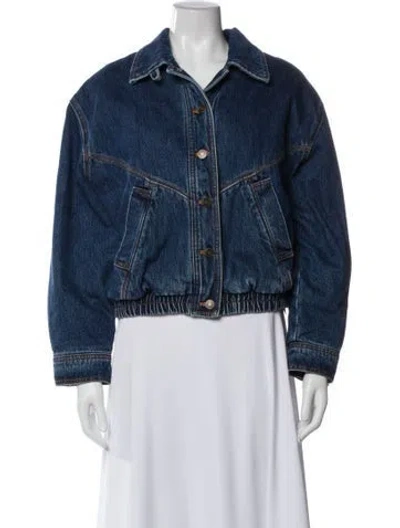 Pre-owned Petite Studio Nyc Denim Jacket In Blue