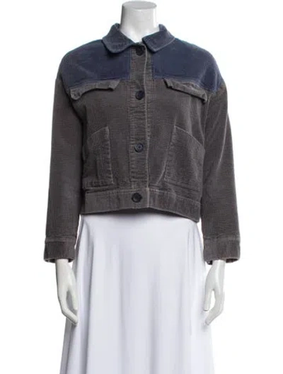Pre-owned Petite Studio Nyc Denim Jacket In Gray