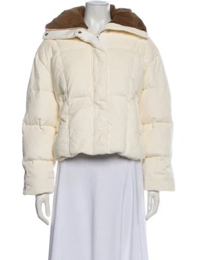 Pre-owned Petite Studio Nyc Down Jacket W/ Tags In Neutral