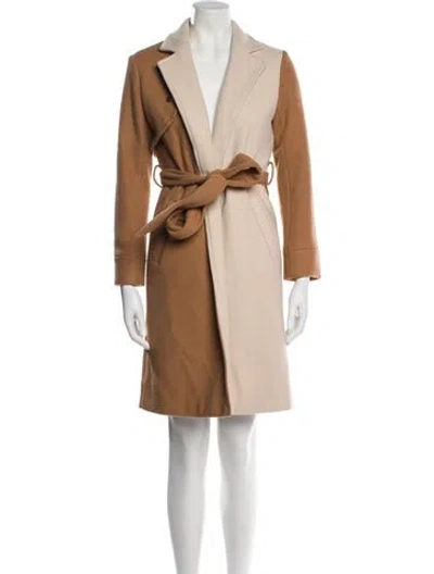Pre-owned Petite Studio Nyc Faux Fur Coat In Neutral