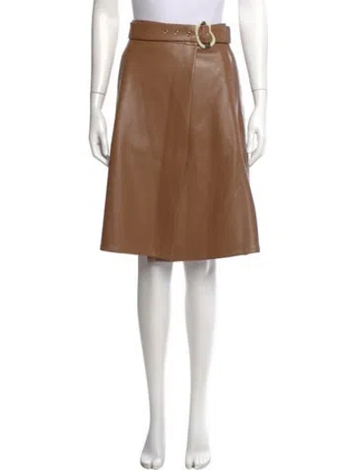 Pre-owned Petite Studio Nyc Knee-length Skirt In Brown