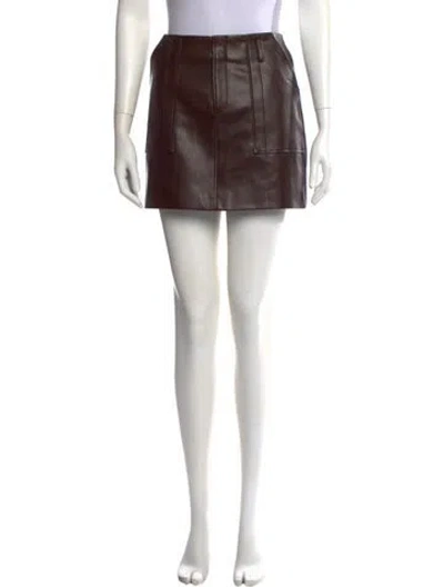Pre-owned Petite Studio Nyc Mini Skirt In Brown