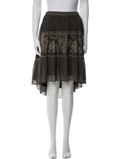 Pre-owned Petite Studio Nyc Silk Knee-length Skirt In White