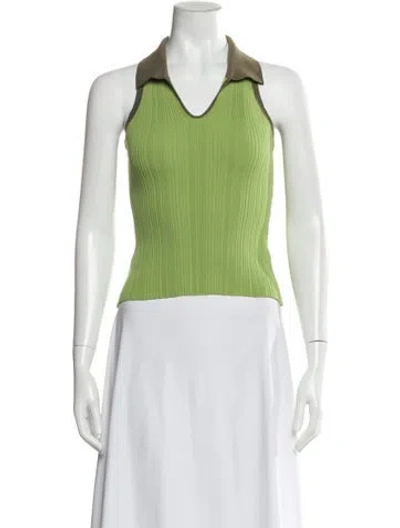 Pre-owned Petite Studio Nyc Sleeveless Top In Green