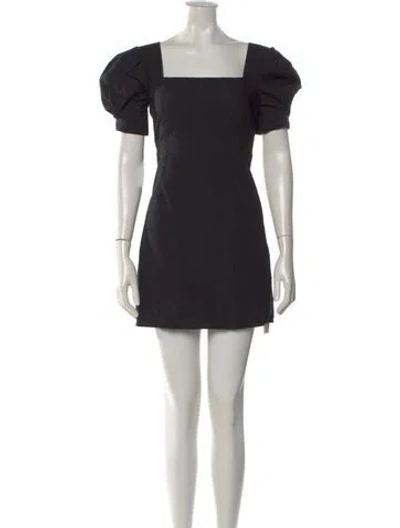 Pre-owned Petite Studio Nyc Square Neckline Mini Dress In Black