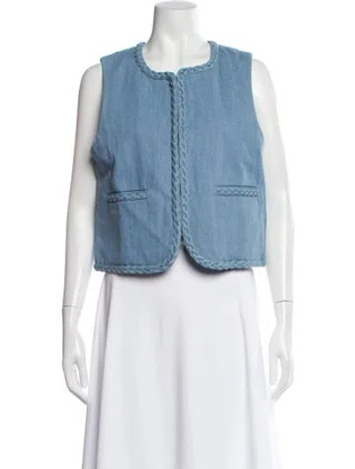 Pre-owned Petite Studio Nyc Vest In Blue