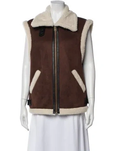 Pre-owned Petite Studio Nyc Vest In Brown