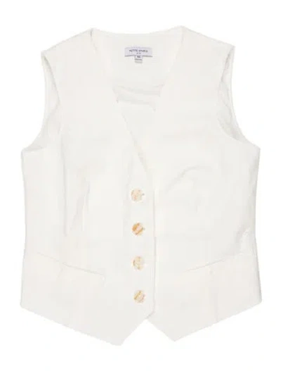 Pre-owned Petite Studio Nyc Vest In White