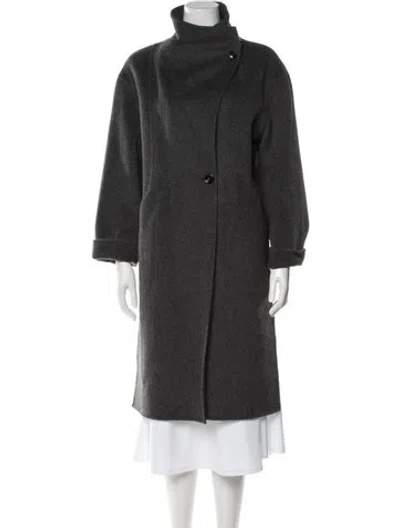 Pre-owned Petite Studio Nyc Wool Coat In Gray