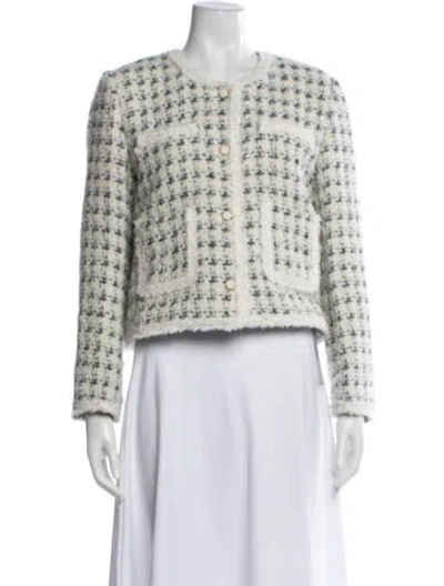 Pre-owned Petite Studio Nyc Wool Tweed Pattern Jacket In Multi