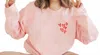 Petitrue Love Hearts Sweatshirt In Pink In Pink