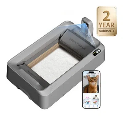 Petkit Purobot Crystal Duo Automatic Cat Litter Box With Camera (gray)