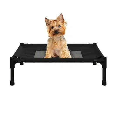 Petmaker 24.5x18.5-inch Elevated Dog Bed - Portable Pet Bed With Non-slip Feet, Black