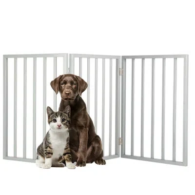 Petmaker 3-panel Indoor Foldable Pet Gate In Gray