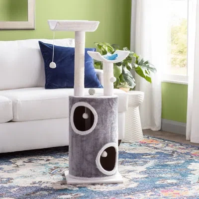 Petmaker 45in Cat Tree With Kitty Condo, Gray