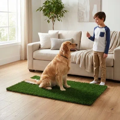Petmaker Artificial Grass For Dogs Potty Training - 36” X 60” Reusable Dog Grass Pad With Drainage Holes - Ea In Green