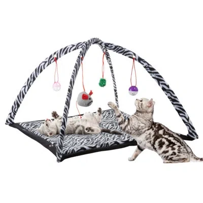 Petmaker Cat Activity Center In Black,white,foldable