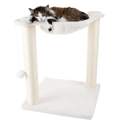 Petmaker Cat Hammock With Scratching Posts In White