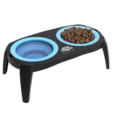 Petmaker Elevated Pet Bowls With Stand In Blue