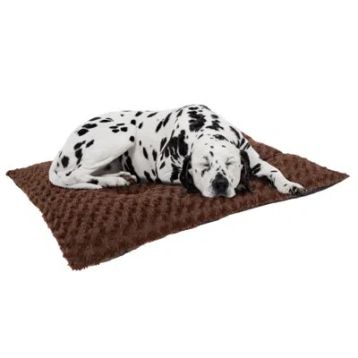 Petmaker Faux Fur Washable Dog Bed In Chocolate Brown