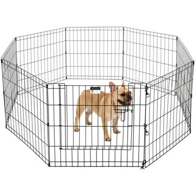 Petmaker Indoor/outdoor Foldable Dog Playpen In Black