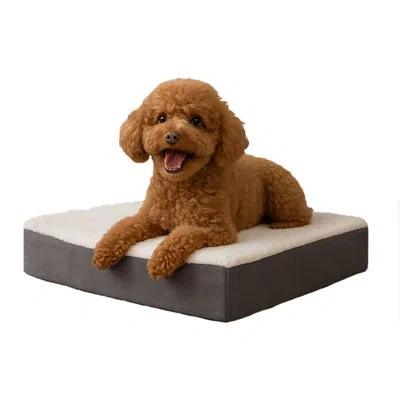 Petmaker Orthopedic Dog Bed - Memory Foam Crate Mat With Machine Washable Cover In Gray