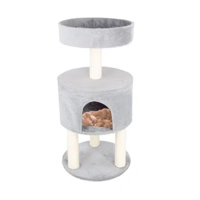 Petmaker Pet Maker Cat 4-tier Kitty Condo And Scratching Post In Gray