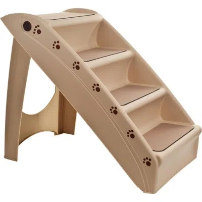Petmaker Pet Stairs  4-step Foldable Dog Stairs In Tan