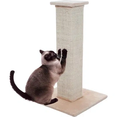 Petmaker Sisal & Burlap Cat Scratching Post In Beige