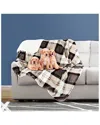 Petmaker Waterproof Reversible Plaid Throw In Gray