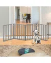 Petmaker Wooden Pet Gate- Foldable 3-panel Indoor Barrier Fence
