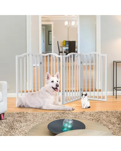 Petmaker Wooden Pet Gate- Foldable 3-panel Indoor Barrier Fence