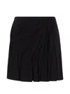 Petra 드레이프 디자인 미니 스커트 In Black