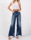 Petra153 Lyndie Super Stretch Wide Leg Jeans In Denim In Blue