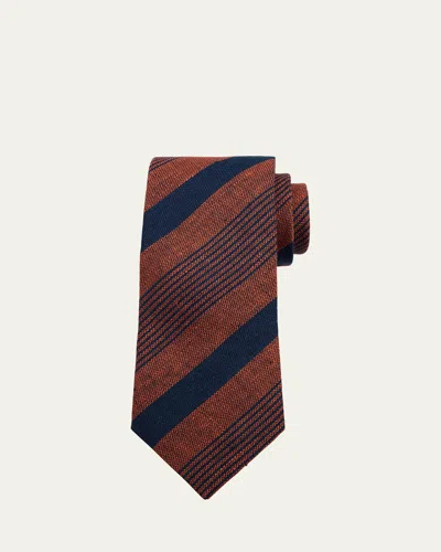 Petronius 1926 Men's Multi-stripe Linen Tie