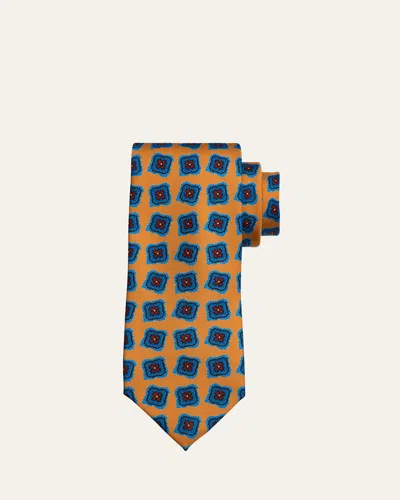 Petronius 1926 Men's Square Silk Tie In Multi