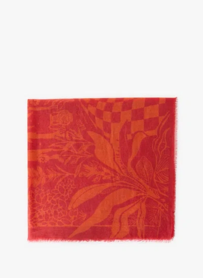 Petrusse Écharpe À Imprimé En Soie In Red