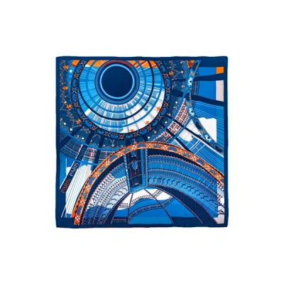 Petrusse Silk Scarf Paris In Blue