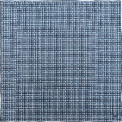 Petrusse Women's Blue Silk Square Scarf - Clan  Denim