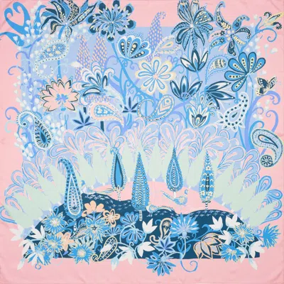 Petrusse Women's Pink Silk Square Scarf - Fanny Pastel