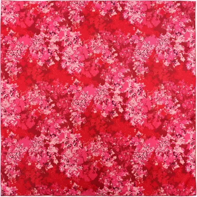 Petrusse Women's Red Silk Square Scarf - Brume Fuchsia