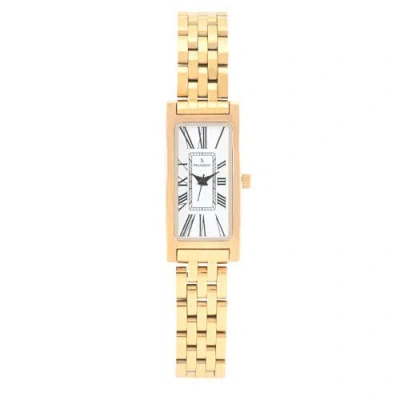 Peugeot 14k Gold-plated Rectangular Stainless Steel Bracelet Watch- 35x18mm
