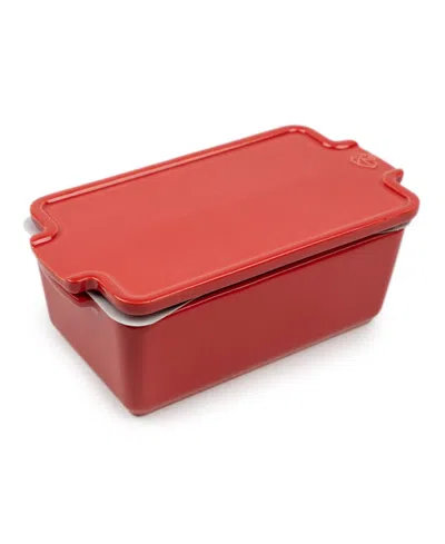 Peugeot Appolia Ceramic 6-quart Terrine With Press In Red