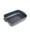 Peugeot Appolia Rectangular Ceramic Baking Dish, 10" X 8" In Gray