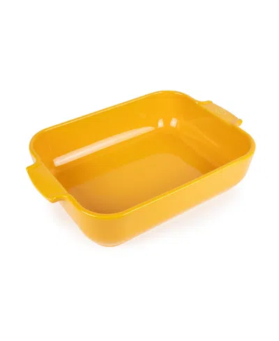 Peugeot Appolia Rectangular Ceramic Baking Dish, 10" X 8" In Orange