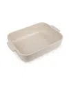 Peugeot Appolia Rectangular Ceramic Baking Dish, 10" X 8" In Sand