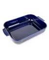 Peugeot Appolia Rectangular Ceramic Baking Dish, 13" X 11" In Blue