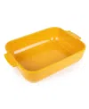 Peugeot Appolia Rectangular Ceramic Baking Dish, 13" X 11" In Yellow